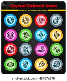 globes web icons for user interface design
