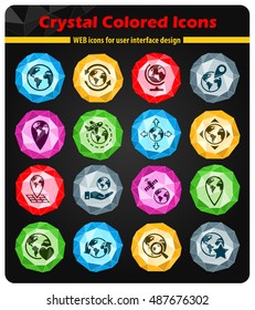 globes web icons for user interface design