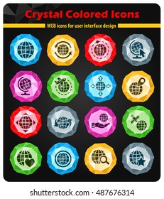 globes web icons for user interface design