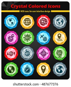 globes web icons for user interface design