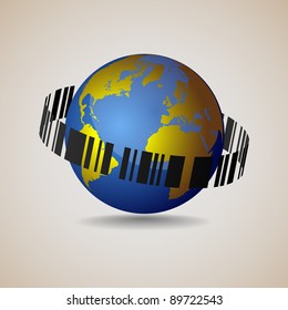 Globe-Sale. Conceptual vector
