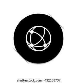 globe;social network  - black vector icon