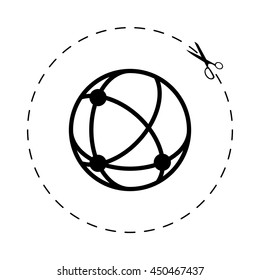 globe;social network  - black vector icon