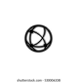 globe;social network  - black vector icon