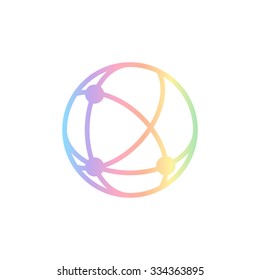 globe,social network -  vector icon