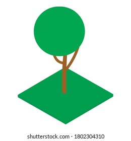 Globular tree icon. Isometric illustration of globular tree vector icon for web