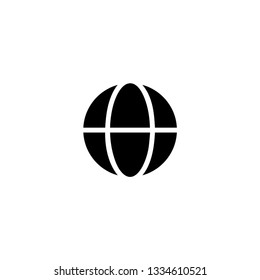 Globus Fill Icon Vector