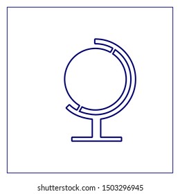 Globus geography vector flat icon for UI