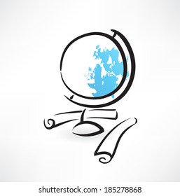 globus grunge icon