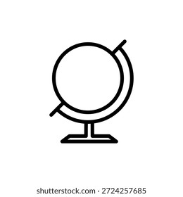 Icono de Globus. Ilustración vectorial negra.