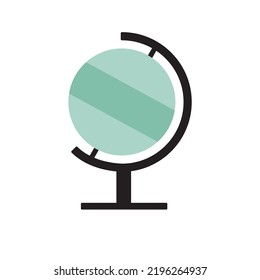 Globus icon. Earth symbol. Vector illustration.