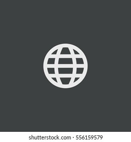 Globus  icon isolated on black background