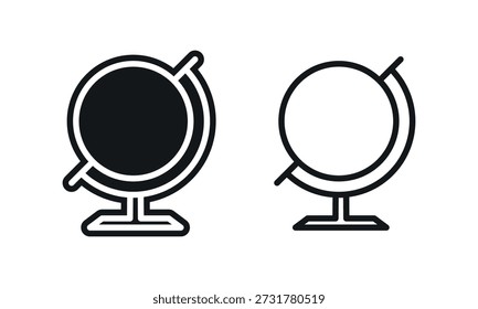 Globus-Symbolsatz. Vektorgrafik.