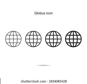 Globus icon vector illustration graphic on background