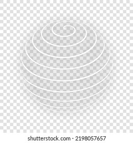 Globus linear sign. White Icon with dropped natural gray Shadow at transparent Background. Illustration.