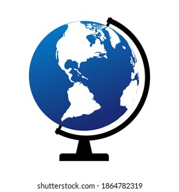 Globus map icon, Earth globe symbol, travel to world, plated for web, logo, website vector illustration