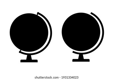 Globus map icon, Earth globe symbol, travel to world, plated for web, logo, website vector illustration .