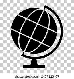Globus map icon, Earth sign globe symbol, website design concept vector illustration .