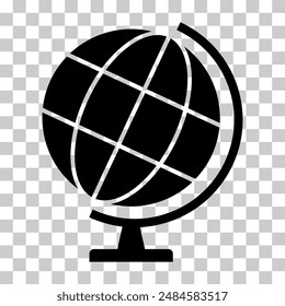 Globus map icon, Earth sign globe symbol, website design concept vector illustration .