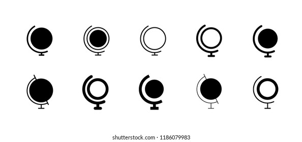 Globus vector icon set