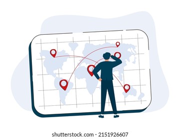 Glocalization As Market Trade Adaption To Local Customers Tiny Person Concept. Product Customization To Cover Multiple Cultures Around Globe Vector Illustration. International Business Management.