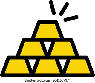 glod vector colour line icon