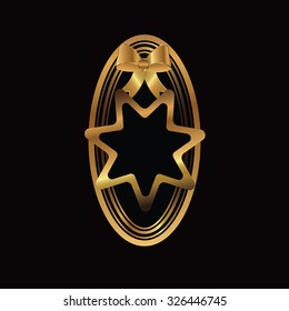 gloden emblem label badge ,illustrations vector