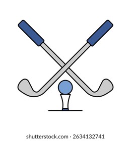 glof icon with white background vector stock illustration