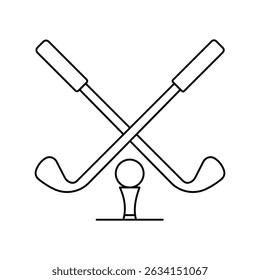 glof icon with white background vector stock illustration