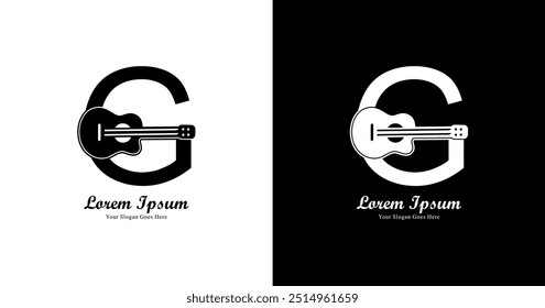 G-logo design combined with guitar 