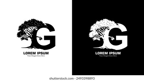 G-logo design combined with a tree