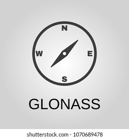 Glonass icon. Glonass symbol. Flat design. Stock - Vector illustration