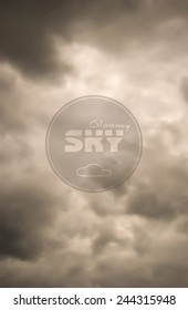 Gloomy clouds have shrouded the sky before a thunderstorm. Vector