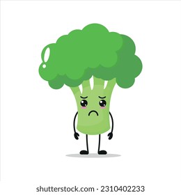 Gloomy Green Broccoli Vegetable Standing Alone