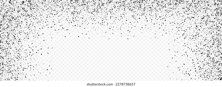 Gloomy Grit Vector Transparent Panoramic Background. Black Trendy Confetti Flyer. Circular Round Pattern. Sullen Flour Gradient Catalog. Dynamic Dirt.