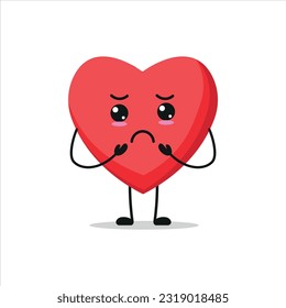 gloomy heart stand alone vector illustartion