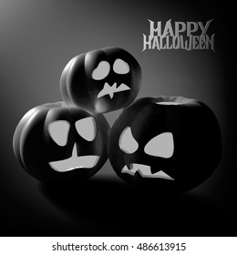 Gloomy pumpkin on Halloween and left rear light