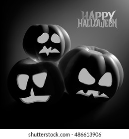 Gloomy pumpkin on Halloween and right tail light