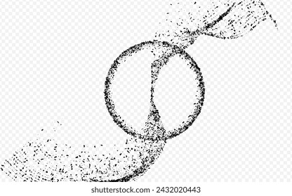 Gloomy Round Vector Transparent Background. Dark Circular Confetti Poster. Scatter Sand Certificate. Black Coal Brush Template. Grunge Dust. Splash Flour Banner.