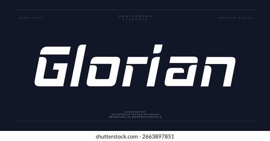 Glorian Modern alphabet letters font logo. Typography luxury minimal lettering fonts decorative wedding vintage retro logos. vector illustration