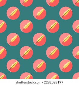 Glorious square tile showcasing a cheerful animal picture. Seamless pattern with feather on celadon green background. Design for a logo with an animal cartoon.