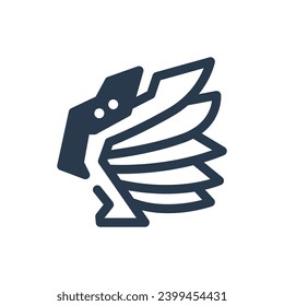 Glorious Wing for Superhero Vector Icon Illustration