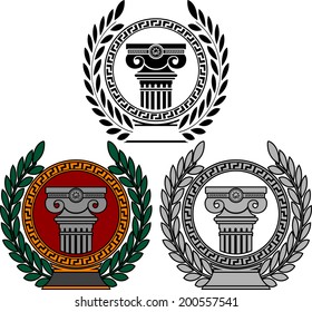 glory of ancient art. vector illustration