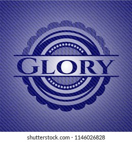 Glory badge with jean texture