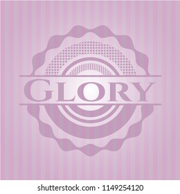 Glory badge with pink background