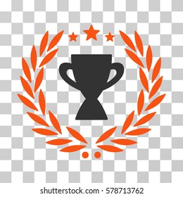 Glory Emblem icon. Vector illustration style is flat iconic bicolor symbol, orange and gray colors, transparent background. Designed for web and software interfaces.