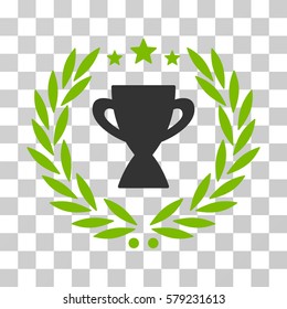 Glory Emblem icon. Vector illustration style is flat iconic bicolor symbol, eco green and gray colors, transparent background. Designed for web and software interfaces.