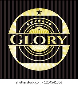 Glory gold badge or emblem