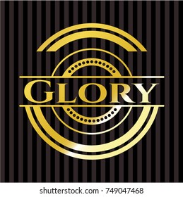 Glory gold badge or emblem