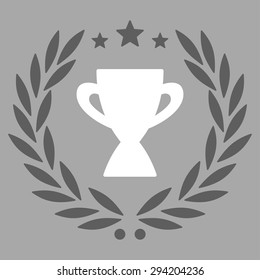 Glory icon from Competition & Success Bicolor Icon Set. Vector style: flat bicolor symbols, dark gray and white colors, rounded angles, silver background.